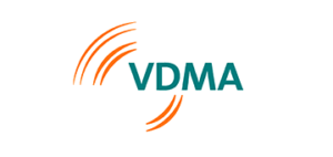 Das VDMA-Logo ist auf einem sauberen weiÃŸen Hintergrund gut sichtbar.