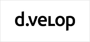 d.velop-Logo in schwarzer Schrift auf weiÃŸem Hintergrund.