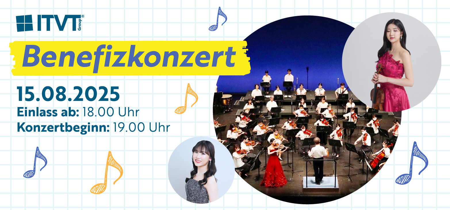 Benefizkonzert-Anzeige mit dem Slogan â€žBenefizkonzertâ€ in auffÃ¤lligem Design